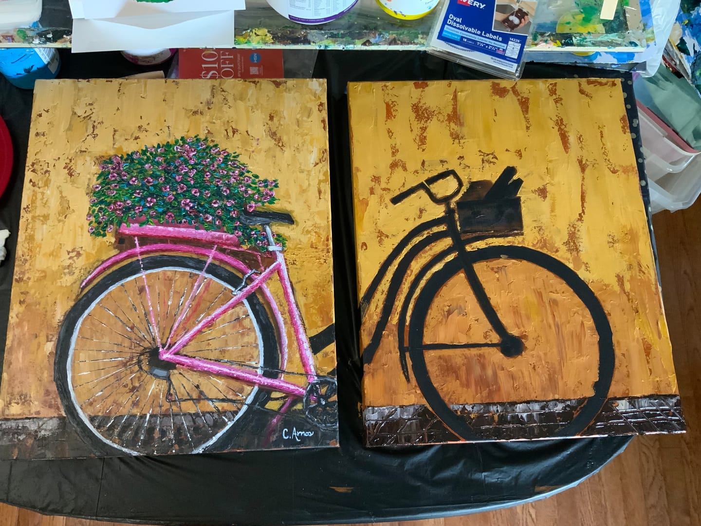 Customer photo review of DabblePaints™️ Ivory Black — Thick-Body Acrylic Paint