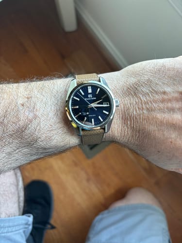 Customer photo review of Cocoa Textured Calfskin