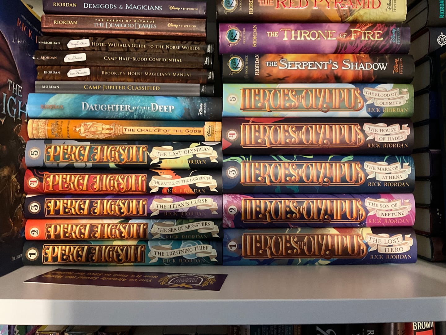 Customer photo review of Heroes of Olympus Dust Jackets