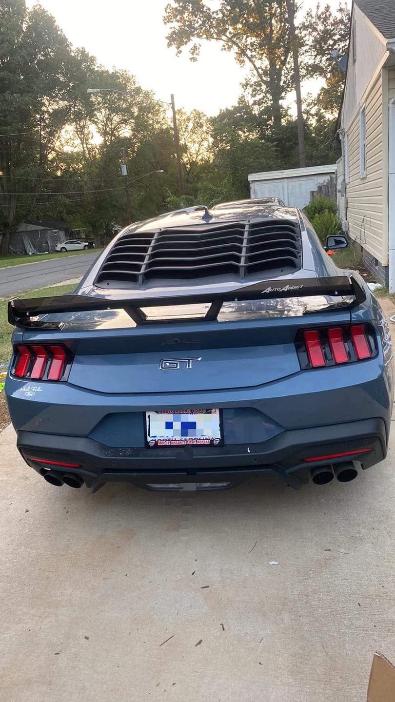 Customer photo review of PRE-ORDER 2024 + Ford Mustang Dark Horse Rear Spoiler Gloss Black ABS