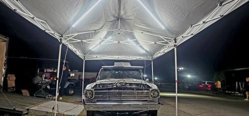 Customer photo review of Double Racing Canopy Pit Light Set - 20,000 Lumens