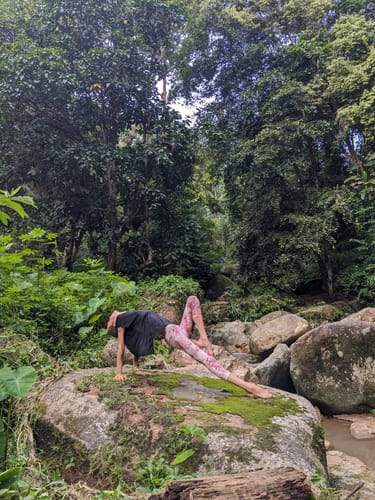 Customer photo review of Enchanted Leggings - Plumeria Petal