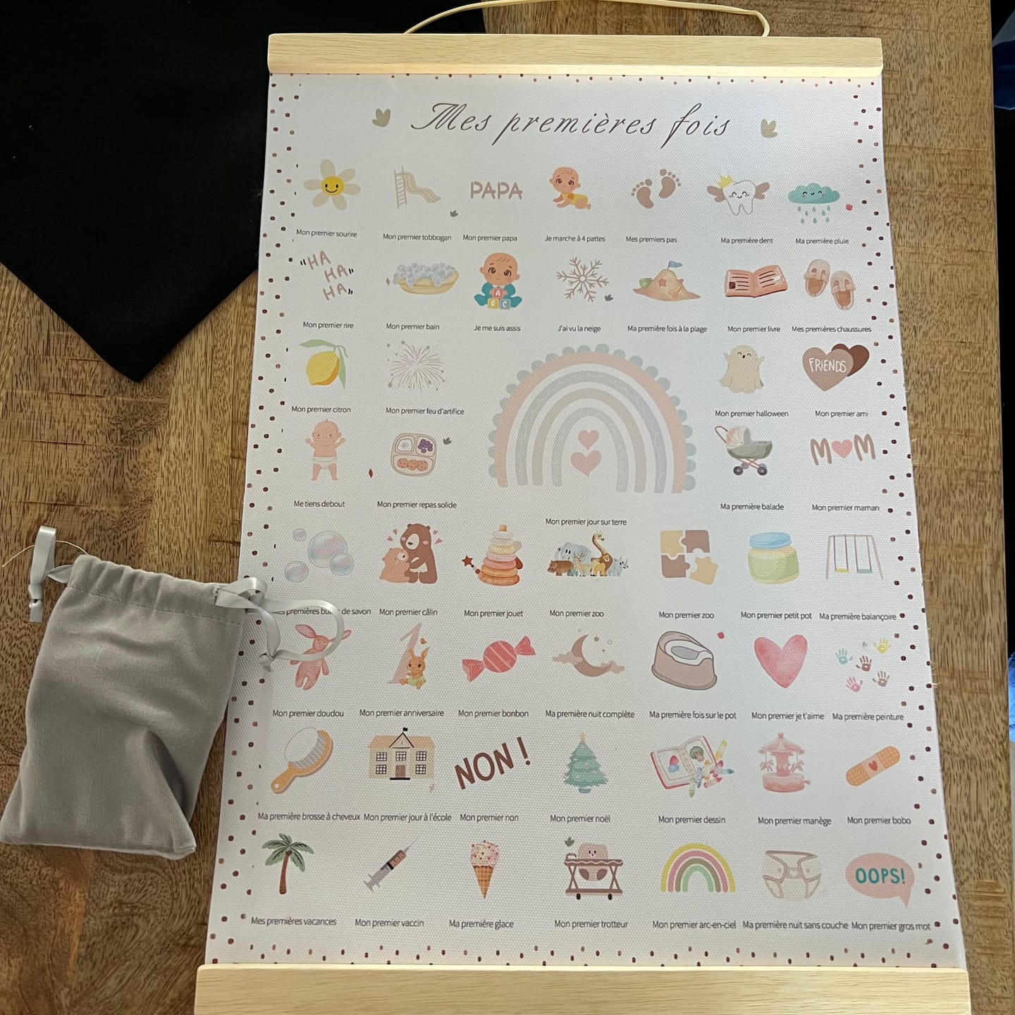 Customer photo review of Affiche "Mes Premières Fois" à Tamponner 30x40cm
