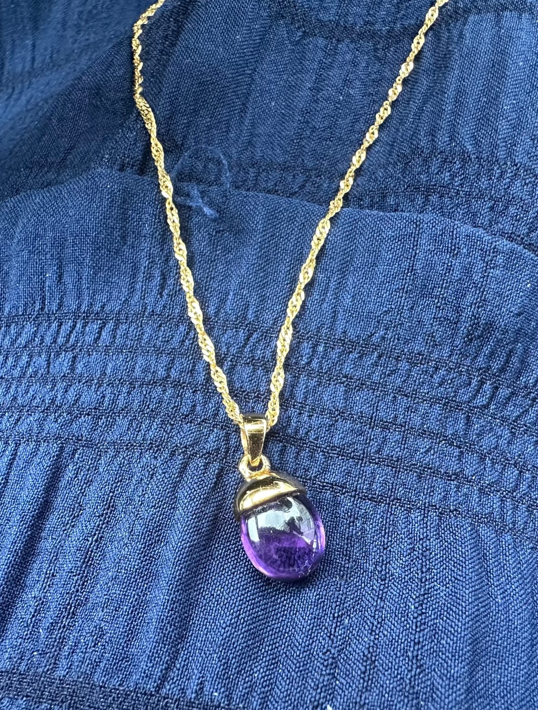 Customer photo review of Berlock Trumlad Ametist Guld