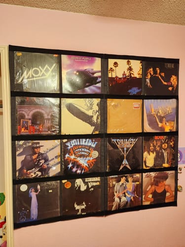 Customer photo review of 12" Vinyl Record Display Frame - LP Wall Storage