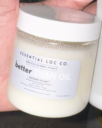 Customer photo review of Better Than Oil Moisturizing Loc Cream