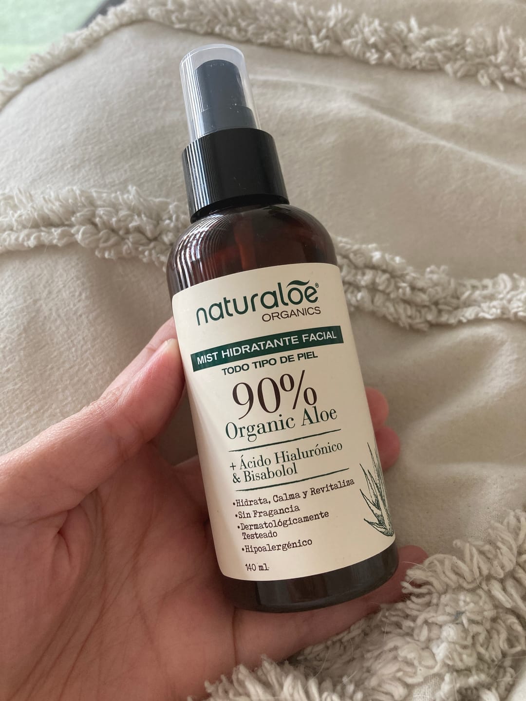 Customer photo review of Mist Hidratante Facial 140ml