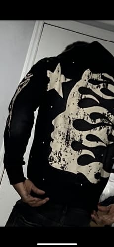 Customer photo review of Hellstar Racer Hoodie Vintage Black