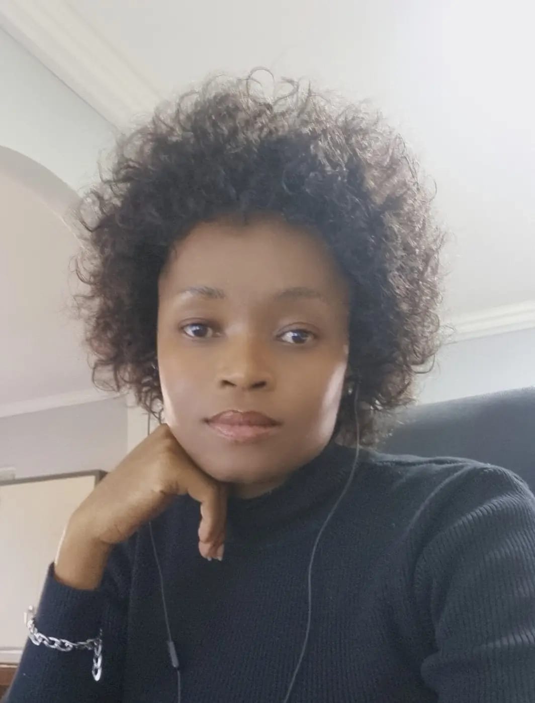 Customer photo review of Brazilian Curly Afro full Cap 8"