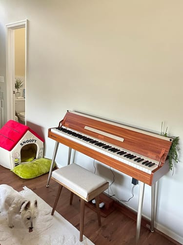 Customer photo review of DONNER DDP-80 PLUS Wooden Style 88 Key Weighted Digital Piano with Piano Lid, Stand and 3 Pedal