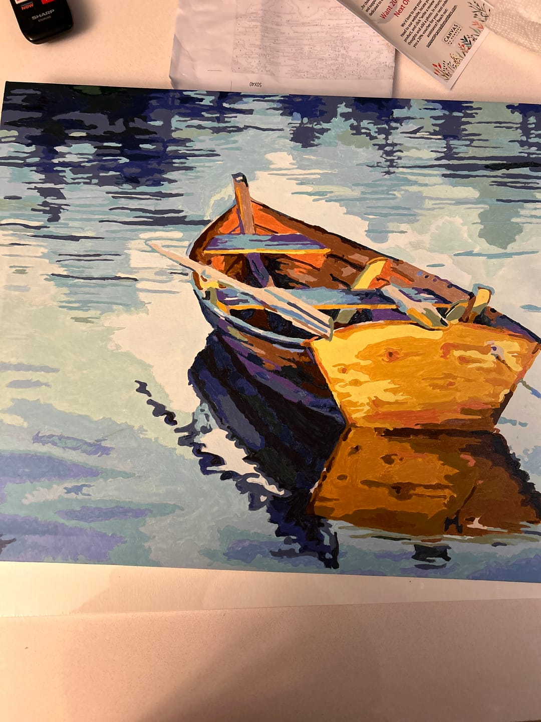 Customer photo review of Tranquil Sailing - Paint by Numbers