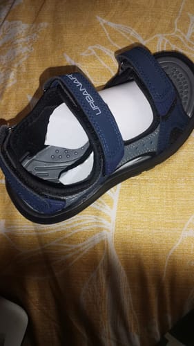 Customer photo review of Urbanart Venture 1 Faux Nubuck Sandal - Navy (Kids)