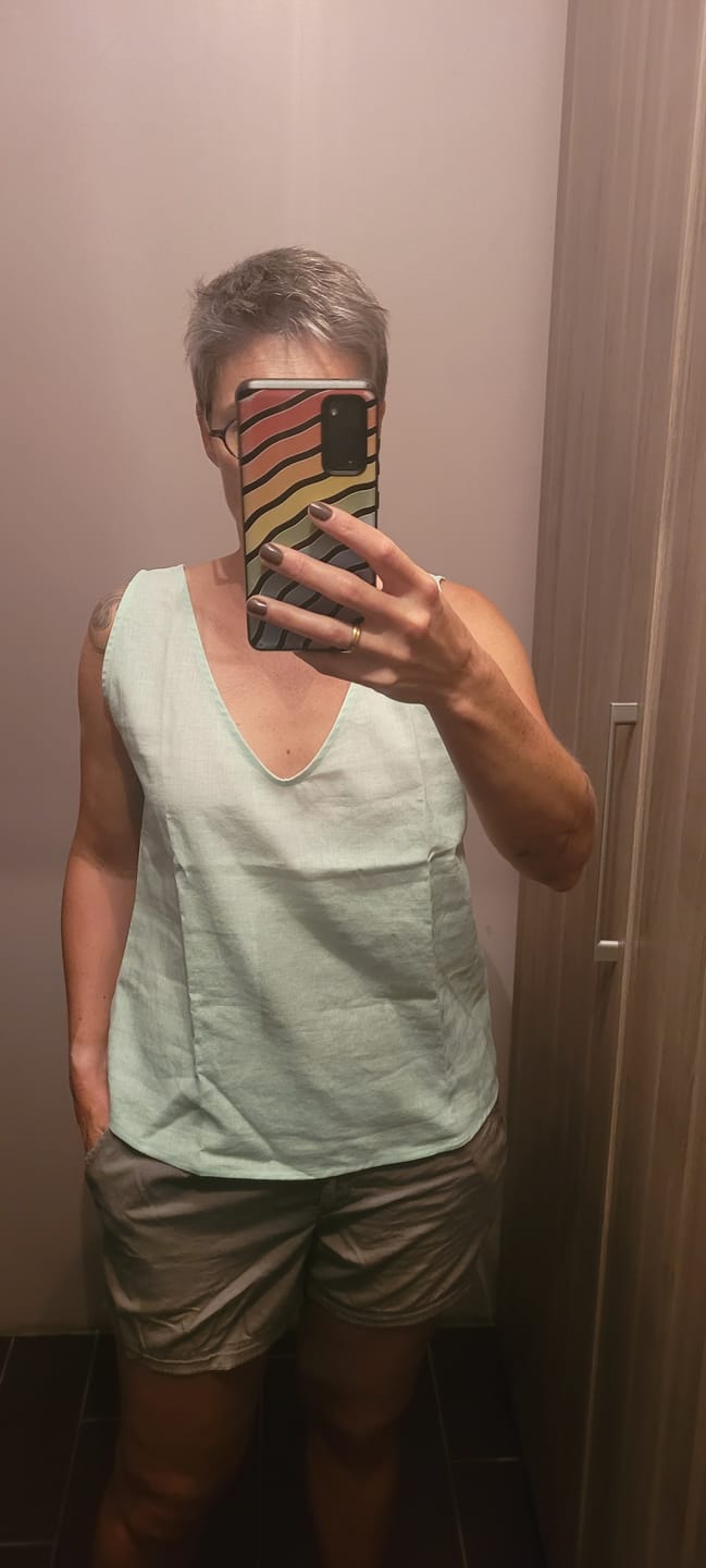 Customer photo review of Débardeur Félicie - Lin vert pep's