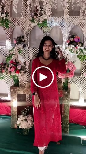 Customer video review of Hoor Maroon Viscose Georgette kurta