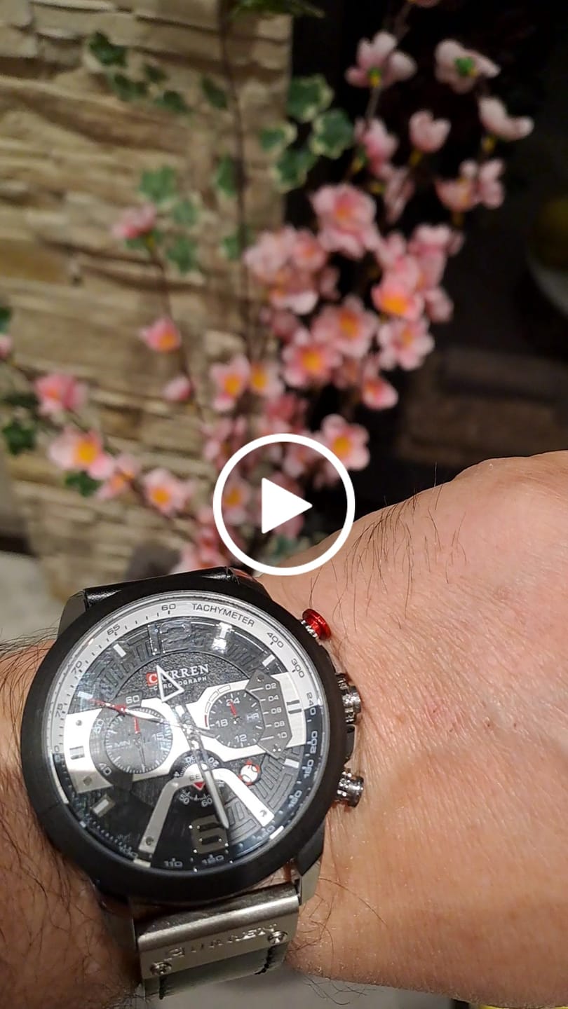 Customer video review of Curren Galacticos® orologio uomo pelle