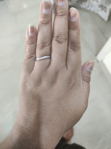 Customer photo review of Silver Wave Curve Ring