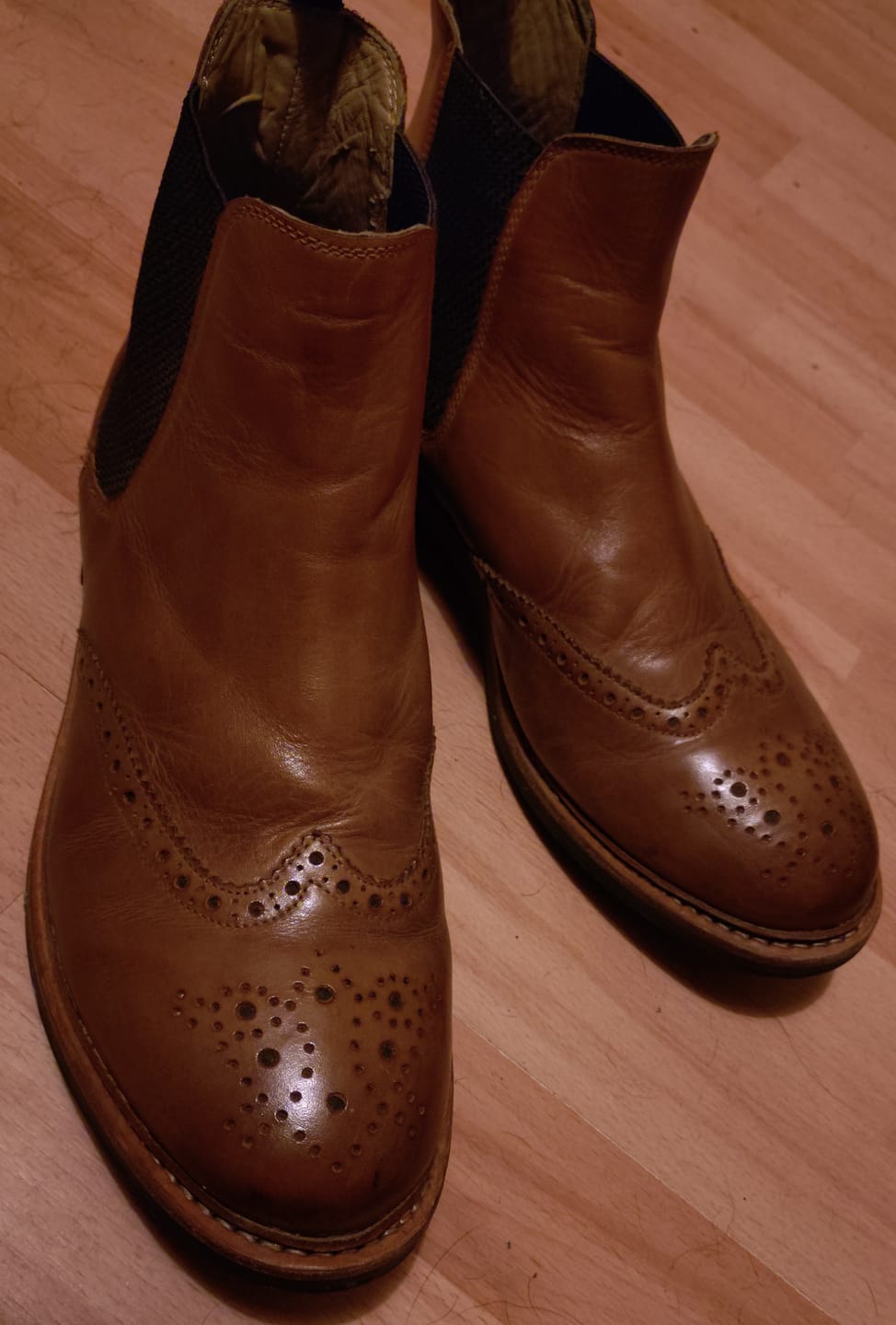 Customer photo review of Siddington Commando Goodyear Welt Boots Brown