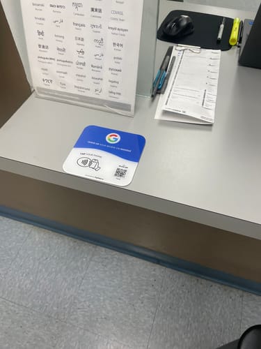 Customer photo review of Google Reviews - Plate