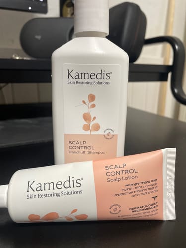 Customer photo review of ערכה דו שלבית לטיפול בקשקשים, קרקפת מגרדת ויבשה | SCALP CONTROL