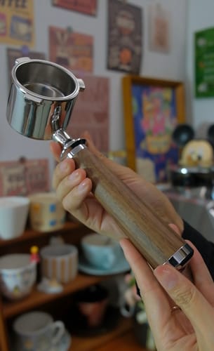 Customer photo review of Bottomless Portafilter for Breville/Lamarzocco/E61/Delonghi - MHW-3BOMBER