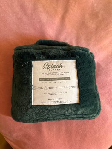 Customer photo review of Furlush Waterproof Splash Blanket™ - Emerald Green