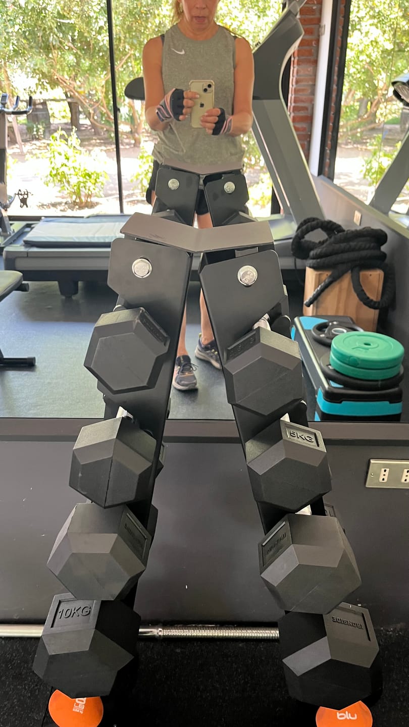 Customer photo review of Rack de Almacenamiento Mancuernas Triangular IRONSIDE