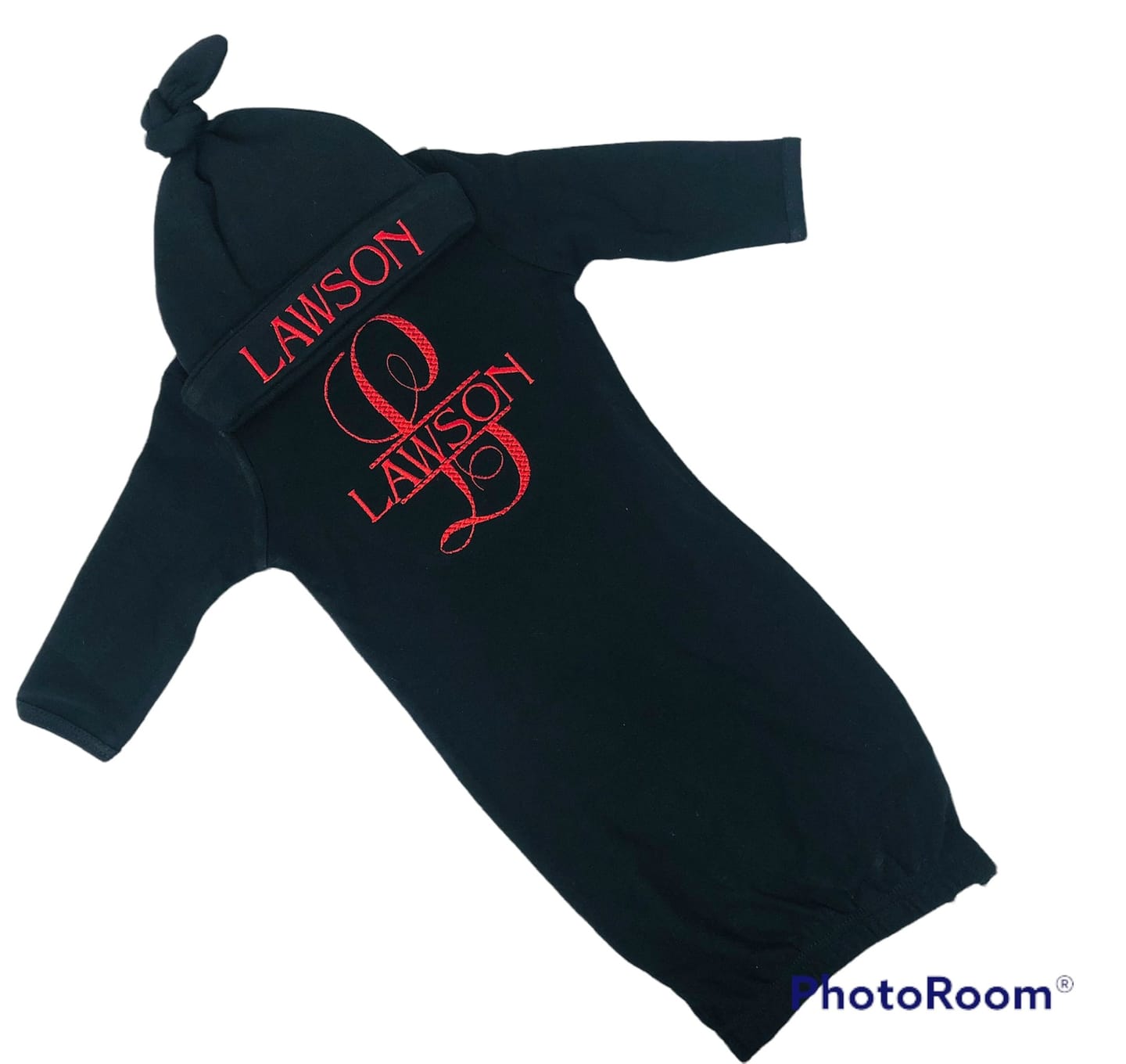 Customer photo review of Unisex Baby Gown with Hidden Zipper