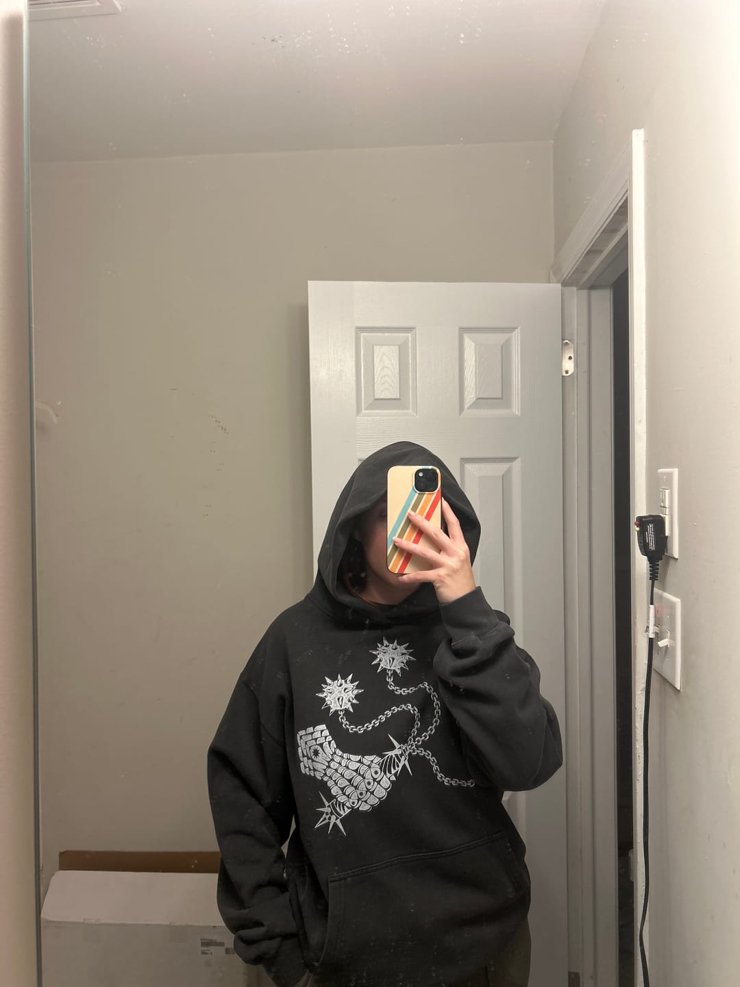Customer photo review of Flail Relaxed Faded Hoodie