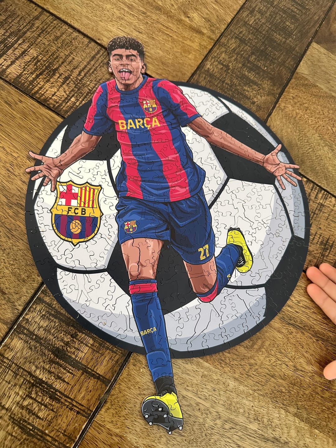 Customer photo review of Lamine Yamal - Wooden Puzzle