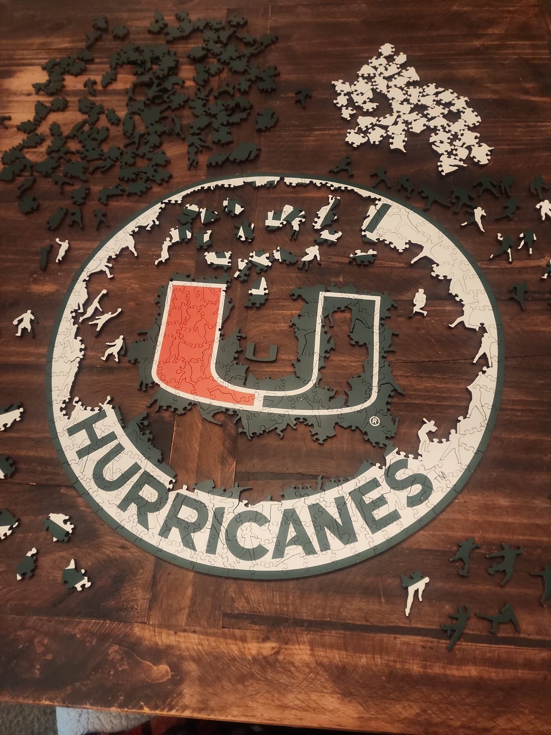 Customer photo review of University of Miami - Wooden Puzzle