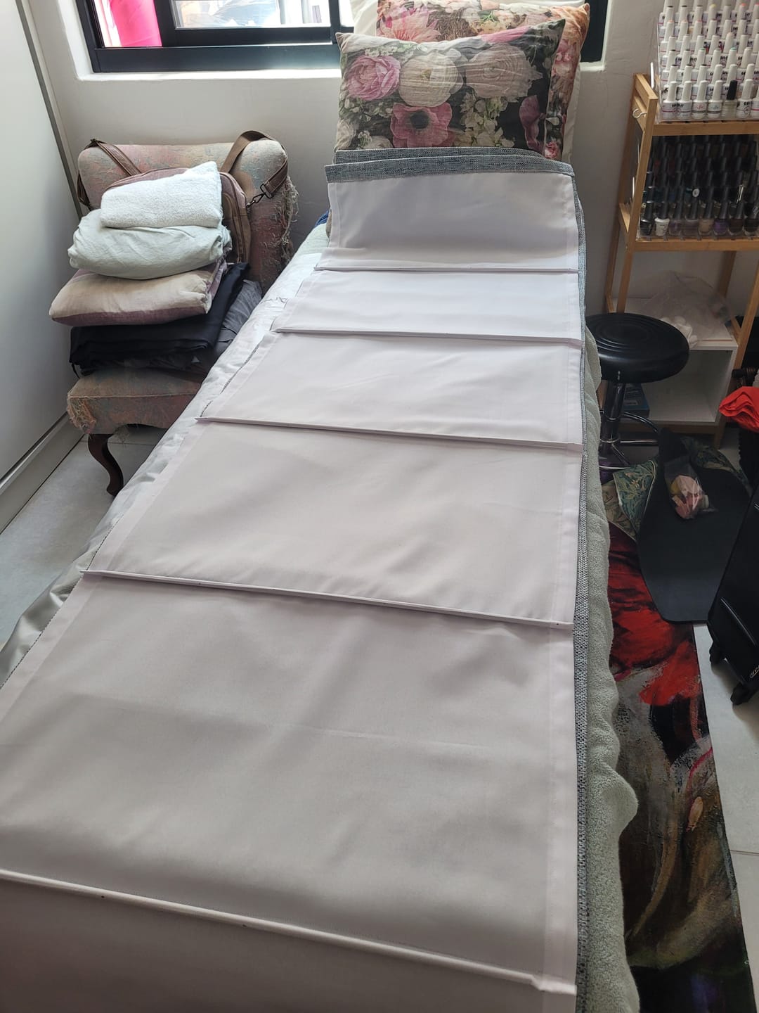 Customer photo review of Plain Mini Matt White #2 150cm Wide