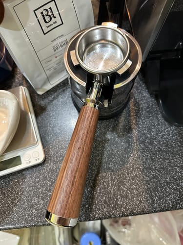 Customer photo review of Bottomless Portafilter for Breville/Lamarzocco/E61/Delonghi - MHW-3BOMBER