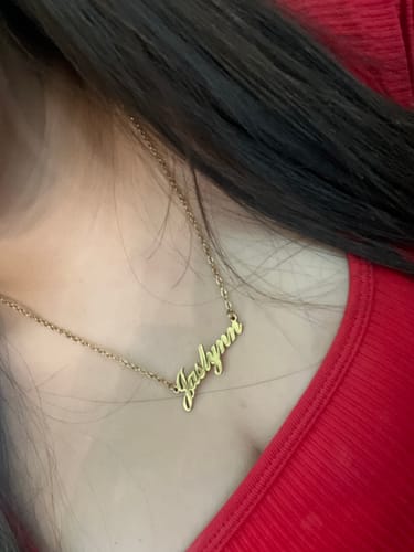 Customer photo review of Personalized Name Necklace