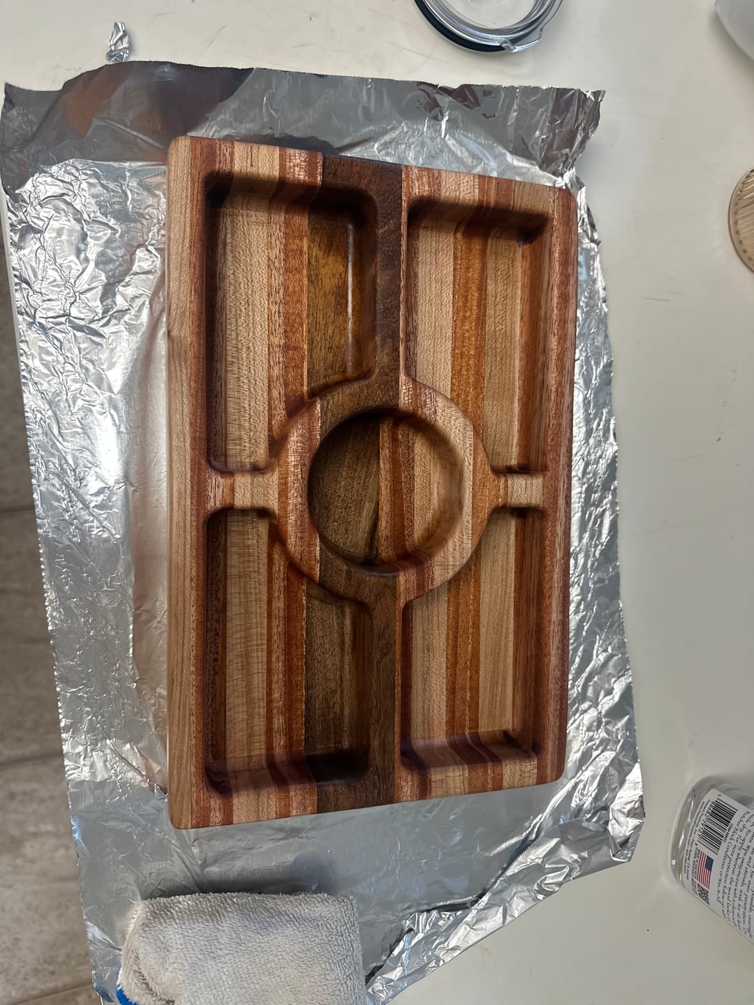 Customer photo review of 11.75x7.75 Five Pocket Tray 02 Acrylic Router Template