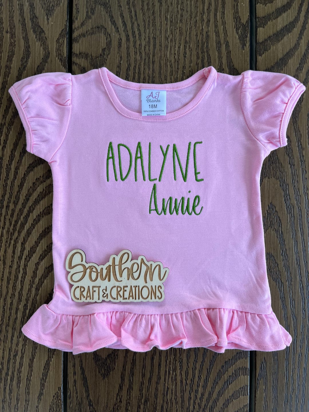 Customer photo review of Girl's Short Sleeve RUFFLE BOTTOM Shirts