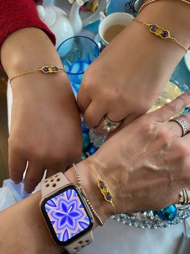 Customer photo review of Peas in a Pod 2-6 Birthstone Pea Pod Bracelet