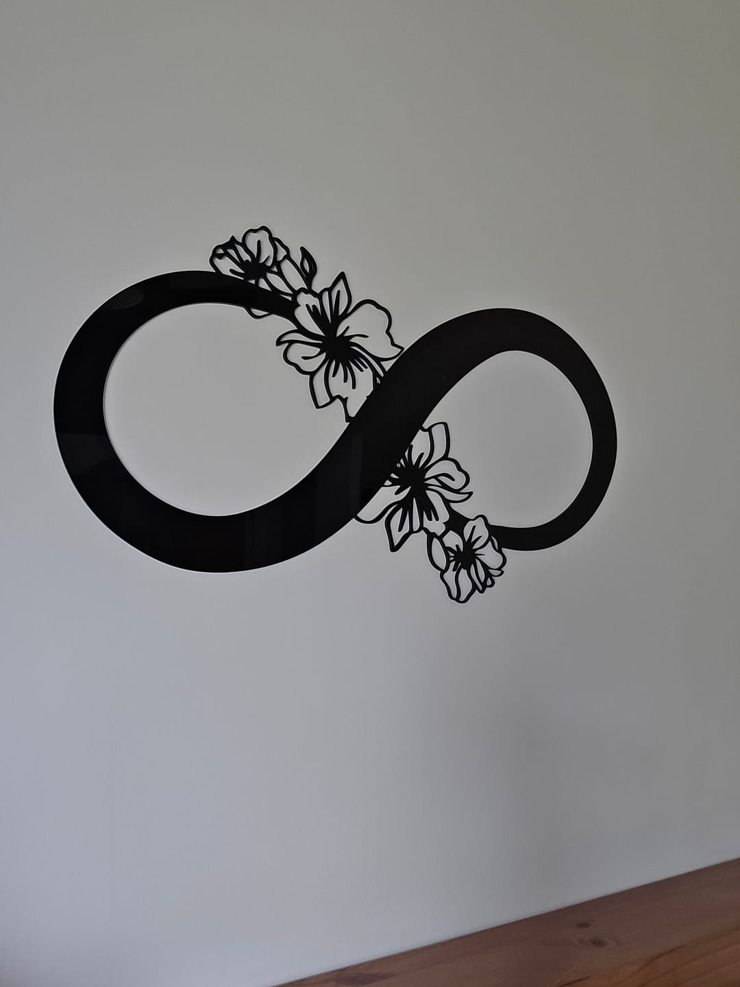 Customer photo review of Floral Infinity Symbol Wall Art