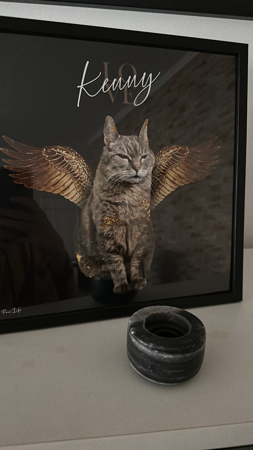 Customer photo review of Personalisiertes Portrait - Goldener Engel Stil