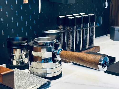 Customer photo review of Bottomless Portafilter for Breville/Lamarzocco/E61/Delonghi - MHW-3BOMBER