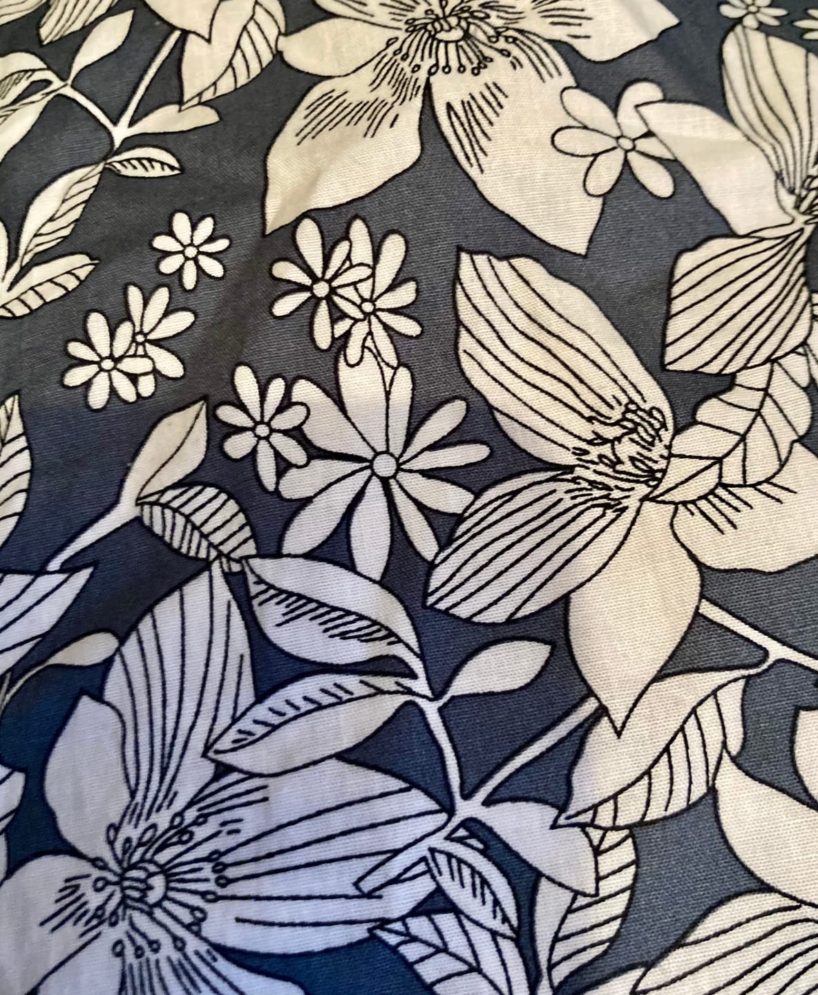 Customer photo review of Large Sketched Flowers Cotton Poplin Fabric