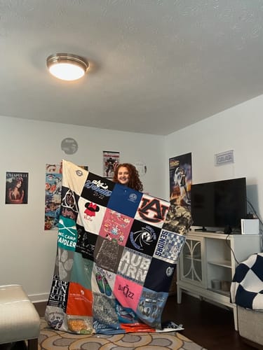 T-shirt quilt from auburn university by Amanda from AL