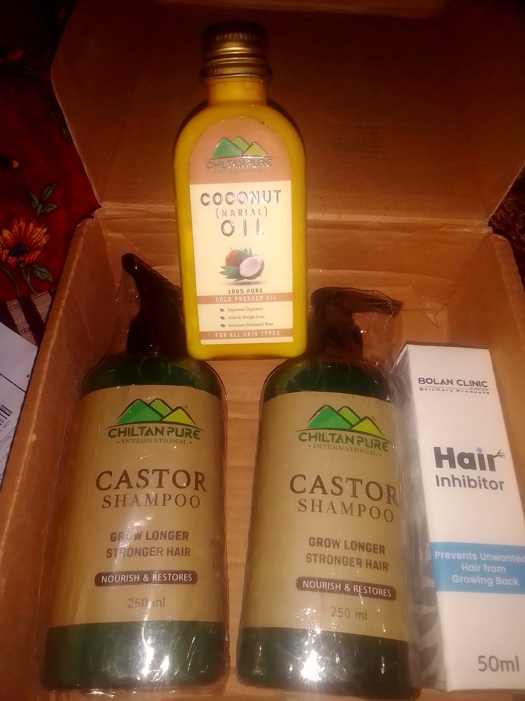 Customer photo review of Coconut Oil For Hair & Skin – Antiseptic Moisturizer & Supports Hair Nourishment