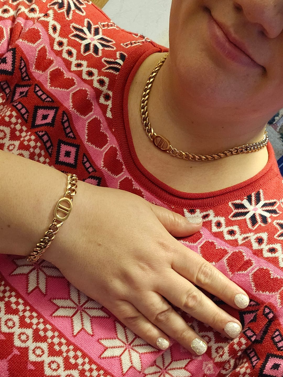 Customer photo review of Prestige Halskette | 18K vergoldet