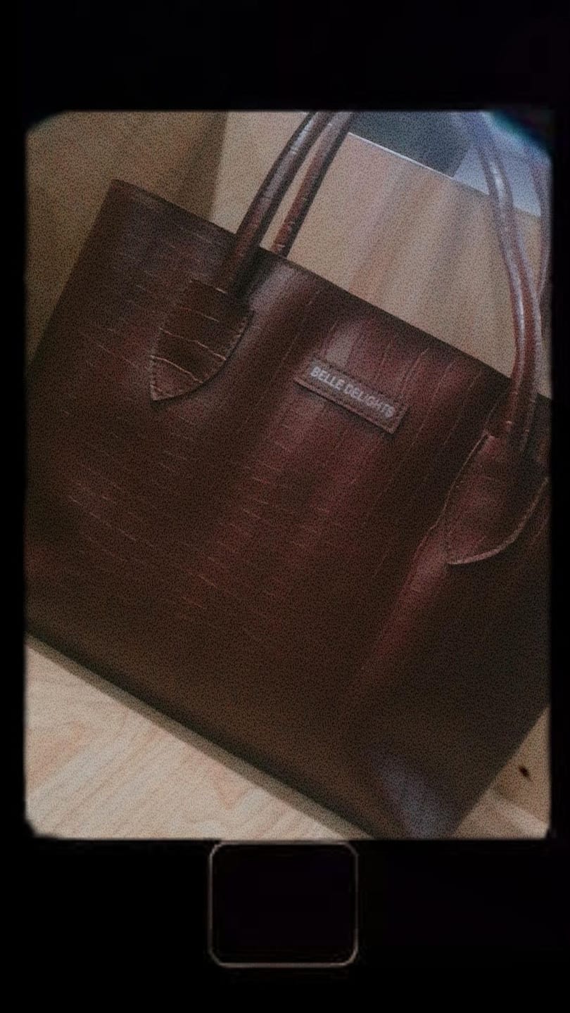 Customer photo review of Brown Belle Croc Tote Bag