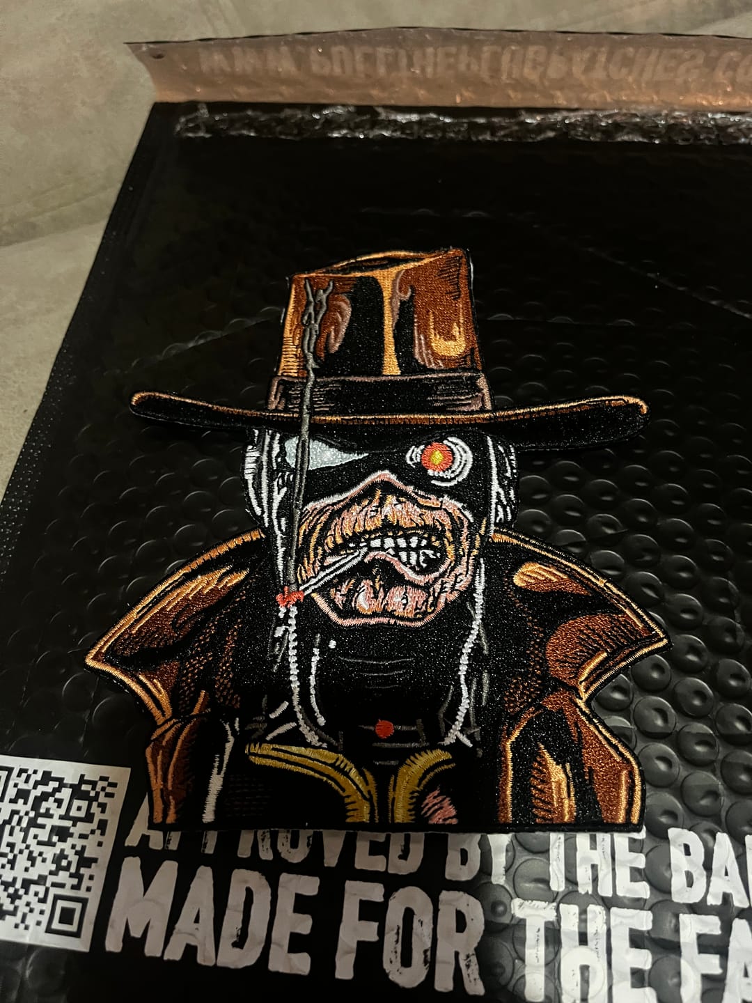 Customer photo review of Iron Maiden - Stranger In A Strange Land - Oversize Embroidered Patch
