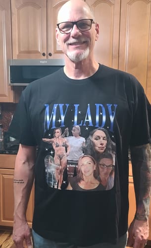 Customer photo review of CUSTOM VINTAGE TEE