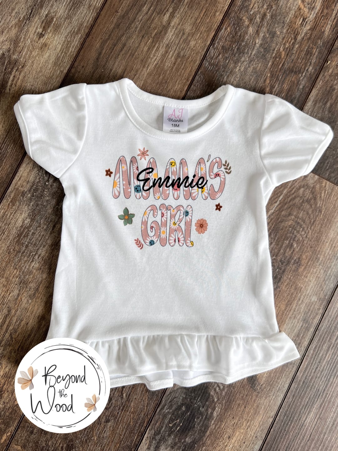 Customer photo review of Girl's SUBLIMATION RUFFLE Short Sleeve Shirt