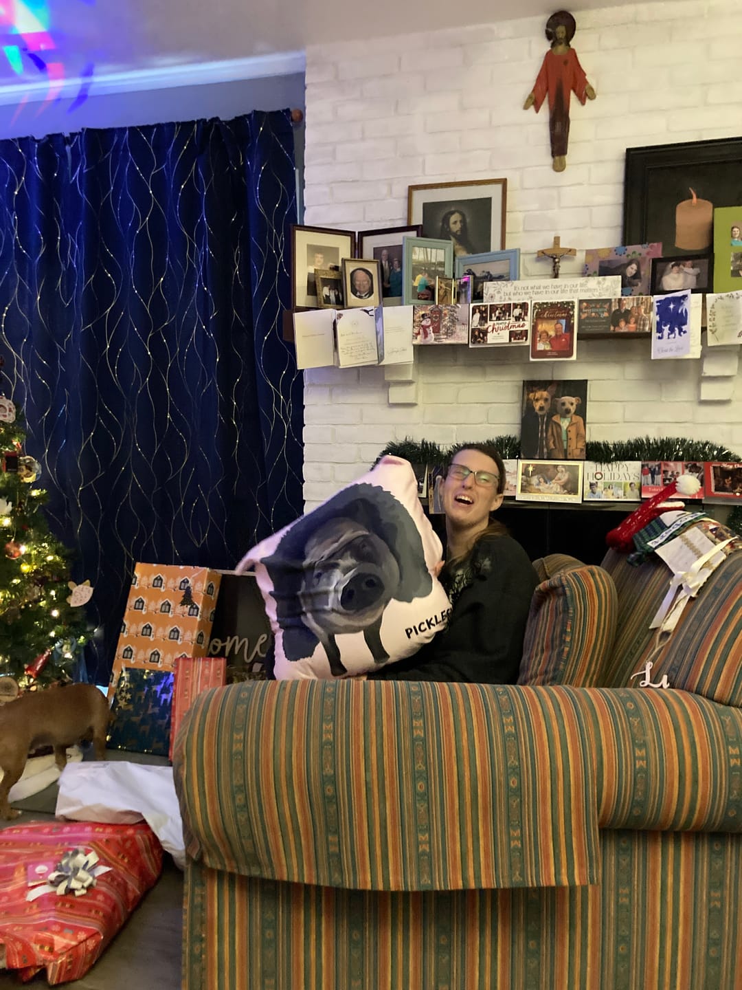 Customer photo review of Custom Pet Portrait Pillow - Two Sizes