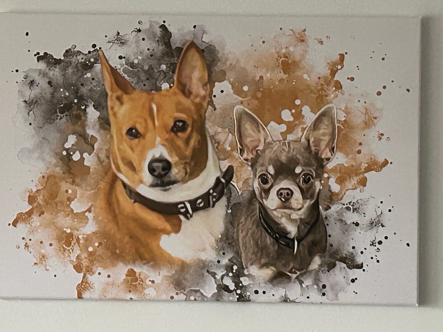 Customer photo review of Tierisches Wasserfarben Hunde Portrait