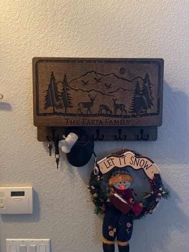 Customer photo review of PERSONALIZABLE DEER SCENE